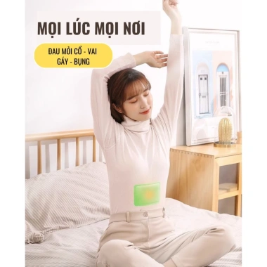 Miếng dán giữ nhiệt Womu ngải cứu giảm đau bụng, vai gáy - Set 5 miếng, giữ ấm liên tục, tiện lợi, giá chỉ 39.000 VND