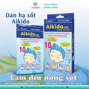 Miếng dán hạ sốt Aikido Gel Cool Patch 3x2 - Chườm mát, say nắng, 19.000₫
