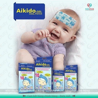 Miếng dán hạ sốt Aikido Gel Cool Patch 3x2 - Chườm mát, say nắng, 19.000₫
