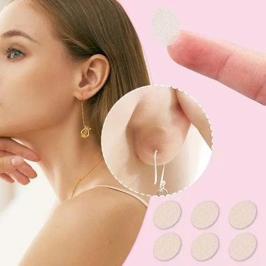 Miếng Dán Hỗ Trợ Lỗ Tai Earlobe – Ngăn Co Giãn, Ngăn Rách Khi Đeo Bông Tai Nặng