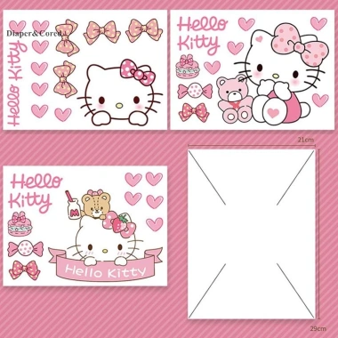 Miếng dán Hoạt Hình Mèo Con Xe Đạp Điện Xe Máy - Trang trí cửa, cửa sổ, kính, xe hơi, cây nhãn, giá chỉ 32.000₫