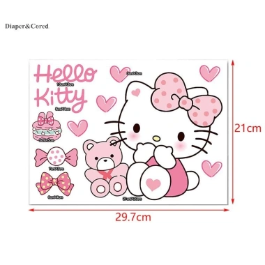 Miếng dán Hoạt Hình Mèo Con Xe Đạp Điện Xe Máy - Trang trí cửa, cửa sổ, kính, xe hơi, cây nhãn, giá chỉ 32.000₫