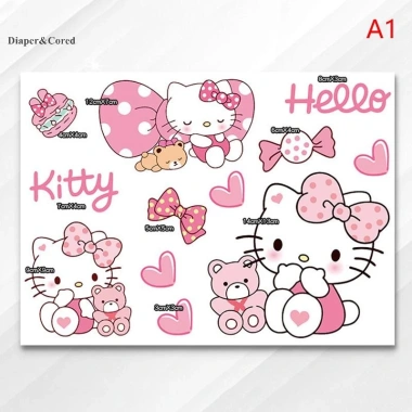 Miếng dán Hoạt Hình Mèo Con Xe Đạp Điện Xe Máy - Trang trí cửa, cửa sổ, kính, xe hơi, cây nhãn, giá chỉ 32.000₫