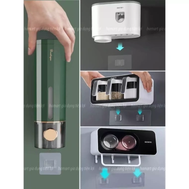 Miếng Dán Hộp Đựng Nước Rửa Tay, Dầu Gội, Sữa Tắm - Thay Kệ Gia Vị Ecoco, Giá Để Cốc Giấy Treo Tường 6.000đ 2