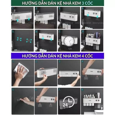 Miếng Dán Hộp Đựng Nước Rửa Tay, Dầu Gội, Sữa Tắm - Thay Kệ Gia Vị Ecoco, Giá Để Cốc Giấy Treo Tường 6.000đ 4
