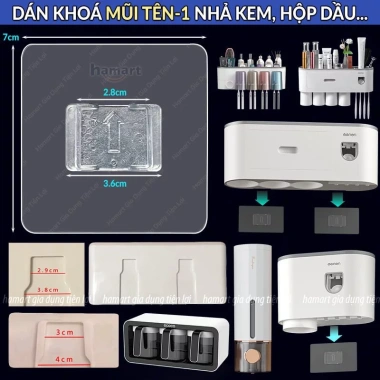 Miếng Dán Hộp Đựng Nước Rửa Tay, Dầu Gội, Sữa Tắm - Thay Kệ Gia Vị Ecoco, Giá Để Cốc Giấy Treo Tường 6.000đ 10