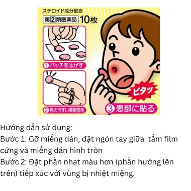 Miếng dán kem gel Taisho Nhật Bản giảm nhiệt, lở, loét miệng - Giá 168.000 đồng 4