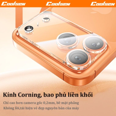 Miếng dán kính Corning liền khối trong suốt cho iPhone 11 12 13 14 15 16 17 Pro Max 17 Air Giá chỉ 38.500 VND