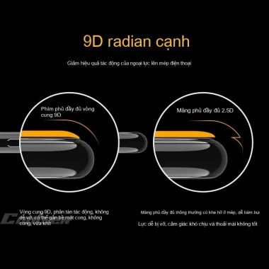 Miếng dán kính cường lực 10D chống ánh sáng xanh, chống vân tay cho iPhone 11‑17 Pro Max, XS, XR, XS Max - 39.800₫ 9