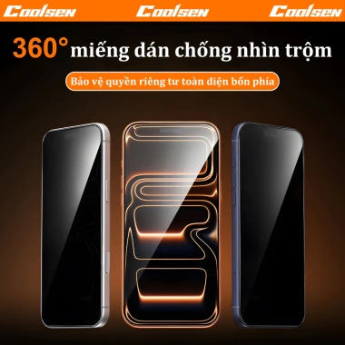 Miếng dán kính cường lực 360 chống nhìn trộm cho iPhone 17/16/15/14/13/12/11 Pro Max - Giá chỉ 45.800đ
