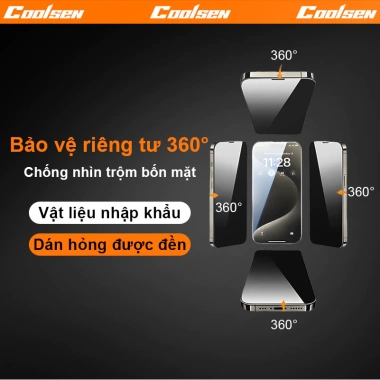 Miếng dán kính cường lực chống trộm, không vỡ iPhone 11-17 Pro Max - 45.800 VND