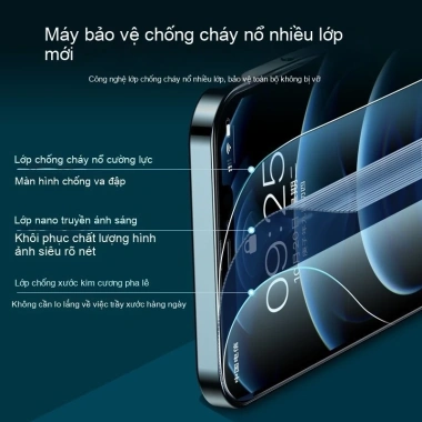 Miếng dán kính cường lực chống trộm, không vỡ iPhone 11-17 Pro Max - 45.800 VND