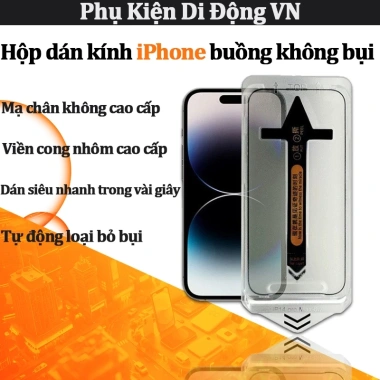 Miếng dán kính cường lực iPhone 17-11, XR, XS, Pro Max - Tăng độ sáng, chống nổ, chống vân tay - 53.800 VND