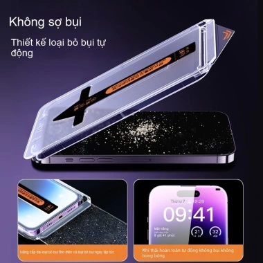Miếng dán kính cường lực iPhone 17-11, XR, XS, Pro Max - Tăng độ sáng, chống nổ, chống vân tay - 53.800 VND 3