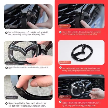 Miếng Dán Logo Mazda 3 2.020-2.026 Mặt Trước và Sau Lưới Đổi Mới Giá 144k