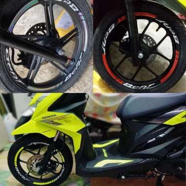 Miếng Dán Mags 14'' Phản Quang Chống Thấm Nước Cho Honda Beat Fi V1 V2 V3 Tự Dính Bền Đẹp 7 Miếng Dán Mags 14'' Phản Quang Chống Thấm Nước Cho Honda Beat Fi V1 V2 V3 Tự Dính Bền Đẹp 7