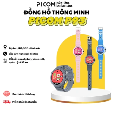 Miếng dán màn hình cho đồng hồ thông minh Picom P93 lắp Sim nghe gọi độc lập định vị video call cho bé giá 180.000đ