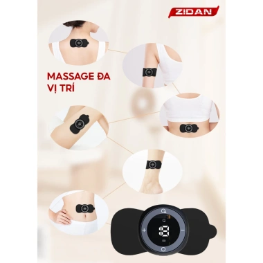 Miếng Dán Massage Xung Điện ZiDan - Toàn Thân 3 Chế Độ, Sưởi Âm, 19 Cường Độ Giảm Đau Nhức, 350k