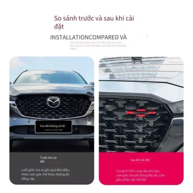 Miếng dán Mazda CX-5 2.023-2.026 - Lưới mặt trước, phù hợp 22-26 medium, giá 190.666 VND