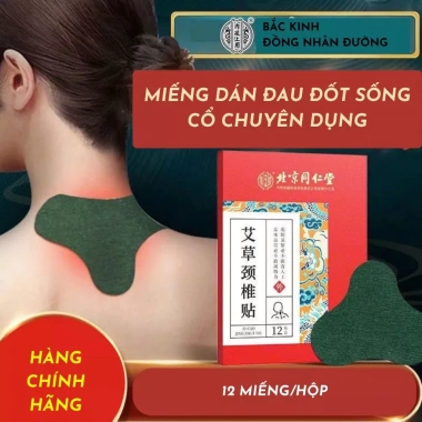 Miếng dán ngải cứu cổ vai gáy giảm đau, cứng cơ, tê bì tay chân - Bắc Kinh Đồng Nhân Đường đỏ 12c 47.999₫