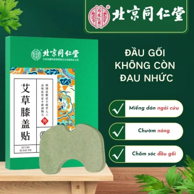 Miếng dán ngải cứu đầu gối giảm đau xương khớp Bắc Kinh Đồng Nhân Đường - Hộp xanh 12 miếng, giá 80.000đ 2