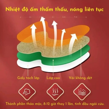 Miếng dán ngải cứu đầu gối giảm đau xương khớp Bắc Kinh Đồng Nhân Đường - Hộp xanh 12 miếng, giá 80.000đ 7