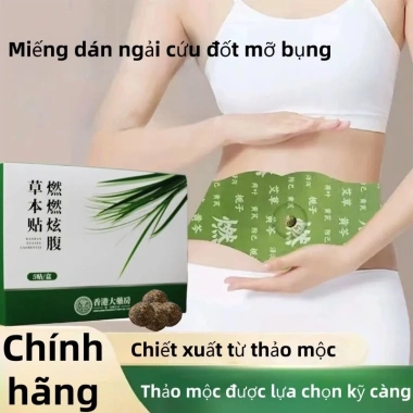 Miếng dán ngải cứu giảm mỡ nam nữ - Thải độc, giảm chướng bụng, hỗ trợ giảm cân 199k