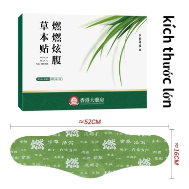 Miếng dán ngải cứu siết eo đốt cháy mỡ bụng, giữ ấm, hiệu quả, hộp 5 miếng lớn - Giá ưu đãi 98.100đ