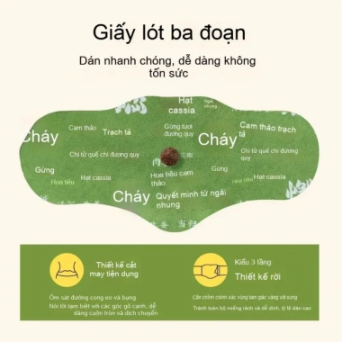 Miếng dán ngải cứu thảo mộc 5 miếng - Giảm mỡ, giữ ấm, giảm đau bụng kinh, săn vùng bụng, tiện dụng, giá ưu đãi 159.000
