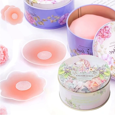 Miếng Dán Ngực Nữ Silicone AMYBRA D329 Chống Thấm Dùng Nhiều Lần 5 Cặp 45k 4