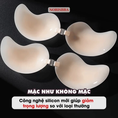 Miếng Dán Ngực Sillicon Quả Xoài Cài Trước Tạo Khe – Mỏng Nhẹ Tàng Hình AMYBRA D156 Giá 57.000 VND