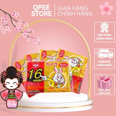 Miếng dán nhiệt con thỏ Nhật Bản 16h giữ ấm, giảm đau nhanh, chỉ 13.000đ