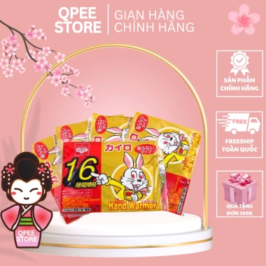 Miếng dán nhiệt con thỏ Nhật Bản 16h giữ ấm, giảm đau nhanh, chỉ 13.000đ