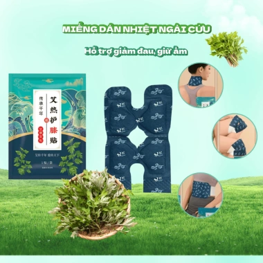 Miếng Dán Nhiệt Ngải Cứu 3 miếng Giảm Đau Nhức Nhanh Chườm Nóng Tại Nhà
