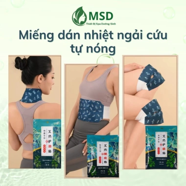 Miếng Dán Nhiệt Ngải Cứu 3 miếng Giảm Đau Nhức Nhanh Chườm Nóng Tại Nhà