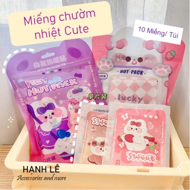 Miếng dán nhiệt sưởi ấm giảm đau bụng kinh 10h họa tiết cute - Shop Hạnh Lê