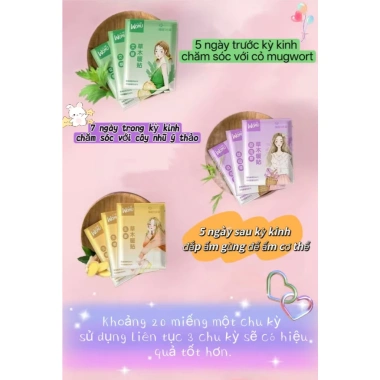Miếng Dán Nóng Thảo Dược Womu – Giảm Đau Kinh Nguyệt, Giữ Ấm Bụng, Hỗ Trợ Lưu Thông Máu 19.200đ