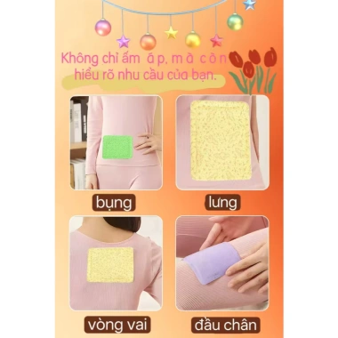 Miếng Dán Nóng Thảo Dược Womu – Giảm Đau Kinh Nguyệt, Giữ Ấm Bụng, Hỗ Trợ Lưu Thông Máu 19.200đ 6 Miếng Dán Nóng Thảo Dược Womu – Giảm Đau Kinh Nguyệt, Giữ Ấm Bụng, Hỗ Trợ Lưu Thông Máu 19.200đ 6