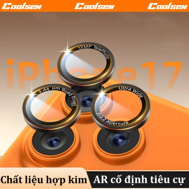 Miếng dán ống kính AR kim loại - Độ nét cao, tương thích iPhone 17-11 Pro Max, giảm giá 45.800 VND