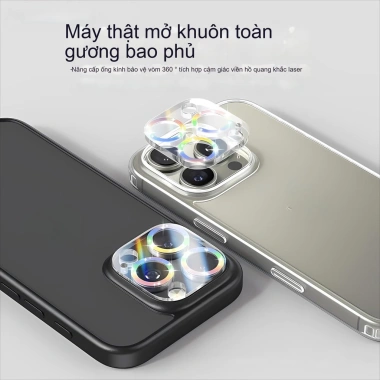 Miếng dán ống kính kim tuyến kính cường lực phủ kín iPhone 11‑17 Pro Max, Air - Giá 70.000đ 2