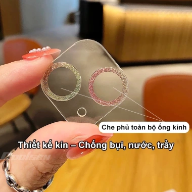Miếng dán ống kính kim tuyến kính cường lực phủ kín iPhone 11‑17 Pro Max, Air - Giá 70.000đ 7