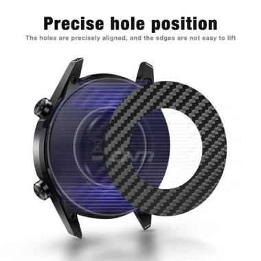 Miếng dán phim Carbon bảo vệ Huawei Watch GT2 GT3 GT2e Pro, Honor Magic 2, 4/3 Pro 46-48mm - Cong cạnh đen, 19,928₫