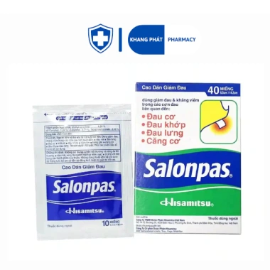 Miếng dán Salonpas giảm đau nhức mỏi cơ 22.000đ - Giải pháp không cần thuốc 3 Miếng dán Salonpas giảm đau nhức mỏi cơ 22.000đ - Giải pháp không cần thuốc 3
