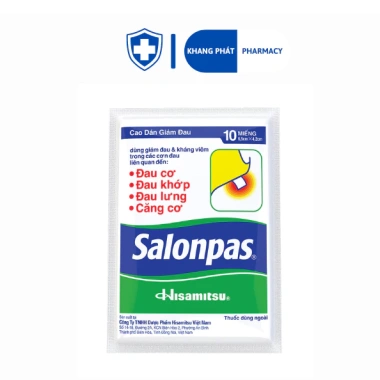 Miếng dán Salonpas giảm đau nhức mỏi cơ 22.000đ - Giải pháp không cần thuốc