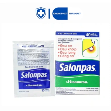 Miếng dán Salonpas giảm đau nhức mỏi cơ 22.000đ - Giải pháp không cần thuốc