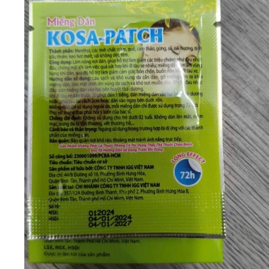 Miếng dán say xe KOSA PATCH hộp 2 miếng – Giá chỉ 18.000₫, giảm 23%, bảo vệ xe hiệu quả
