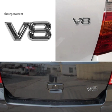Miếng dán SPM 4WD V6 V8 phong cách xe thể thao tự động, huy hiệu quốc huy phía sau, thân cây kim loại - chỉ 58.333 VND