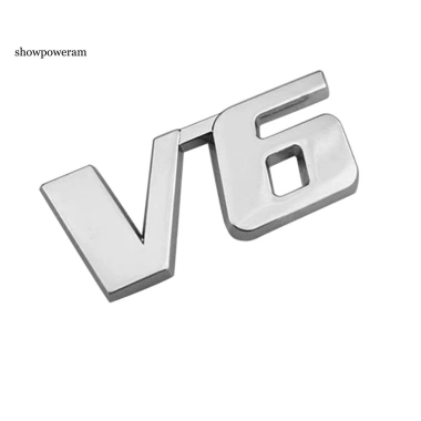 Miếng dán SPM 4WD V6 V8 phong cách xe thể thao tự động, huy hiệu quốc huy phía sau, thân cây kim loại - chỉ 58.333 VND