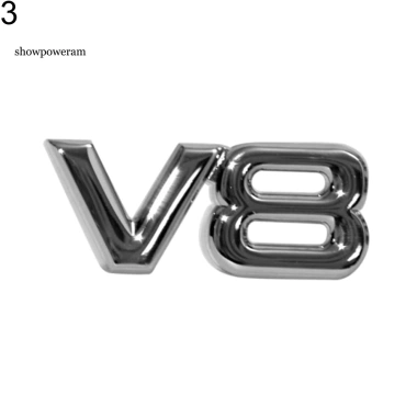 Miếng dán SPM 4WD V6 V8 phong cách xe thể thao tự động, huy hiệu quốc huy phía sau, thân cây kim loại - chỉ 58.333 VND