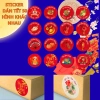 Miếng dán Tết hình tròn 50 miếng, tem niêm phong quà, Chúc Mừng Năm Mới, 15.000đ 2